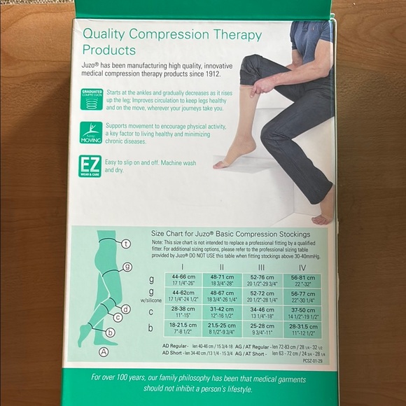 Juzo Basic 20-30 mmHg Compression Knee high - beige closed toe - Short - new - Picture 2 of 7